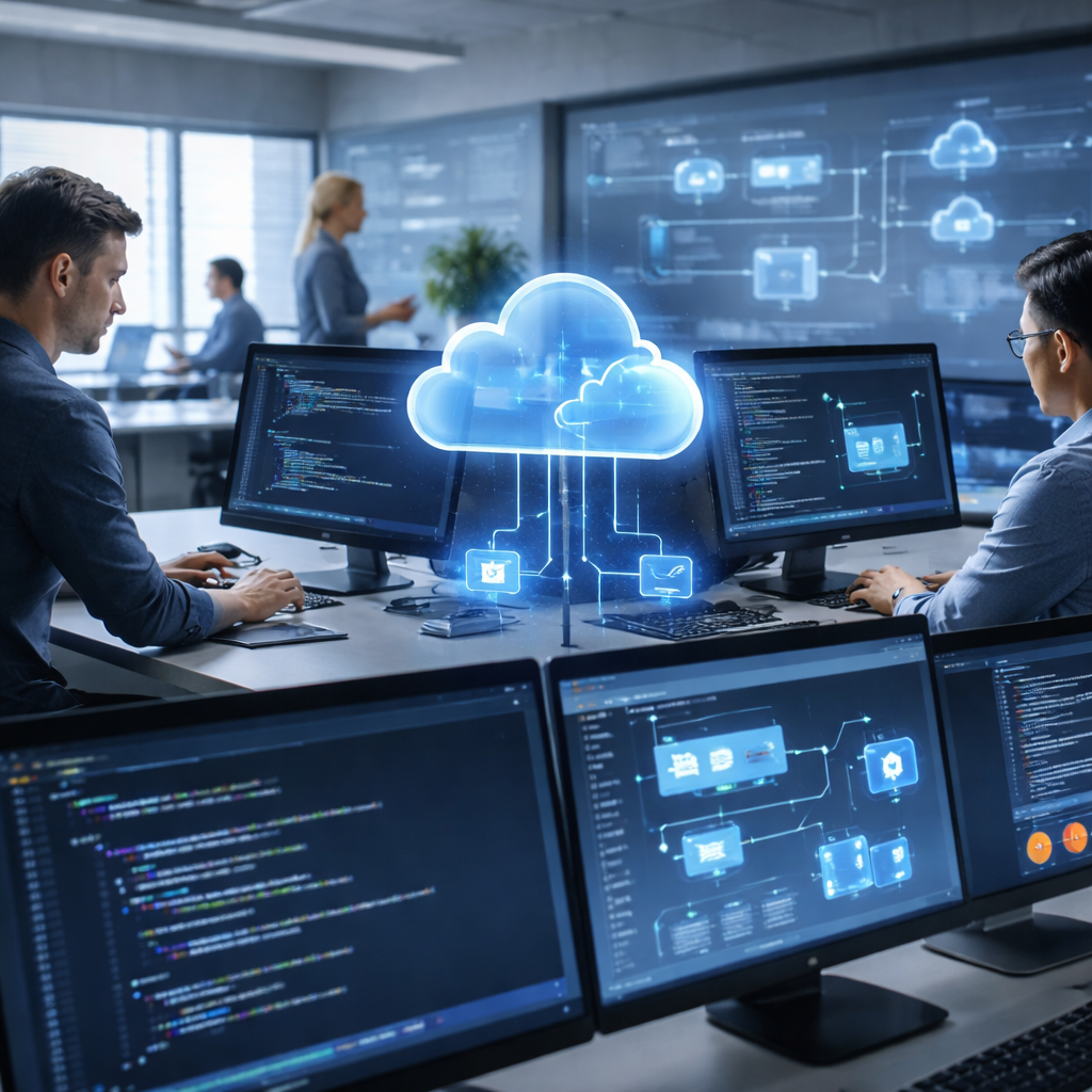 Developers architecting future-ready .NET services on Microsoft Azure in an Australian enterprise setting