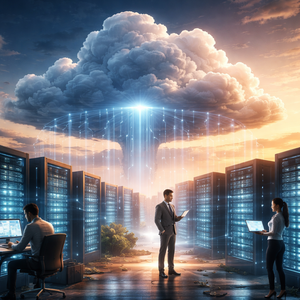 Hybrid multi-cloud and AI-optimised infrastructure illustration