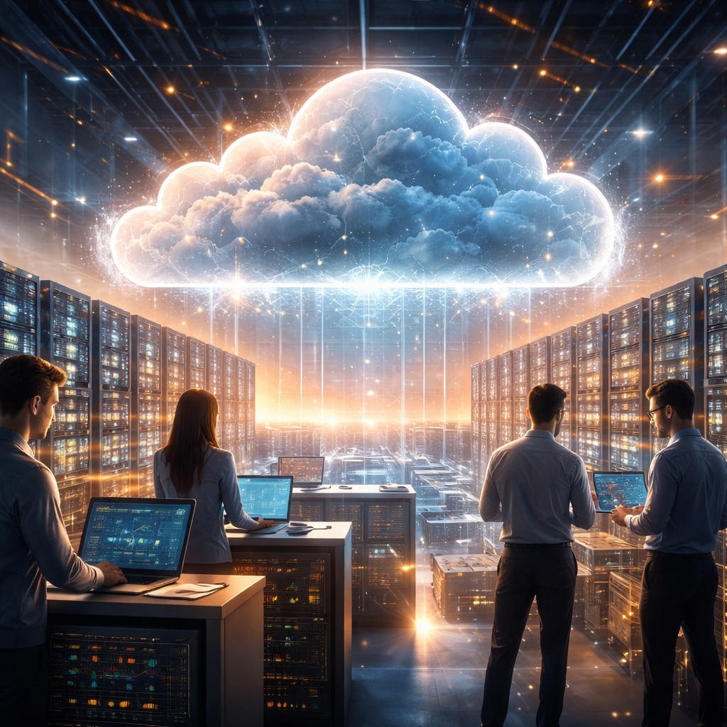 Cloud infrastructure strategy illustration