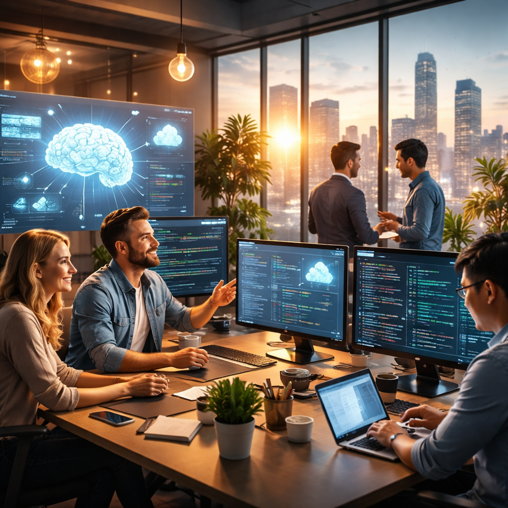 Developers using AI tools in software development