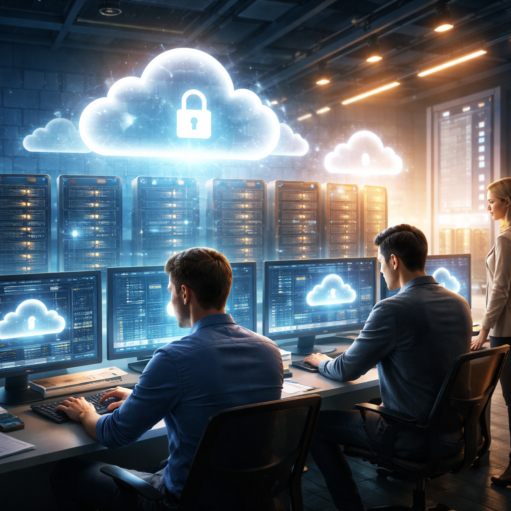 Cloud security visualisation showing Australian businesses using secure infrastructure