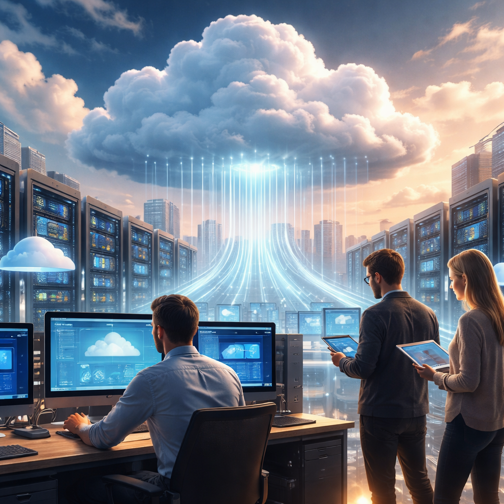 Australian data centre and cloud infrastructure illustration